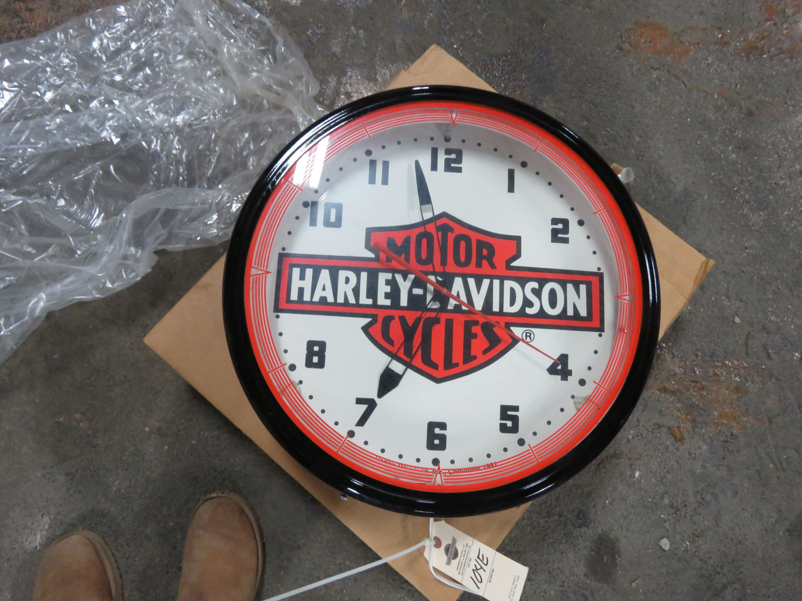 Lot 104E Harley Davidson Neon Clock VanderBrink Auctions