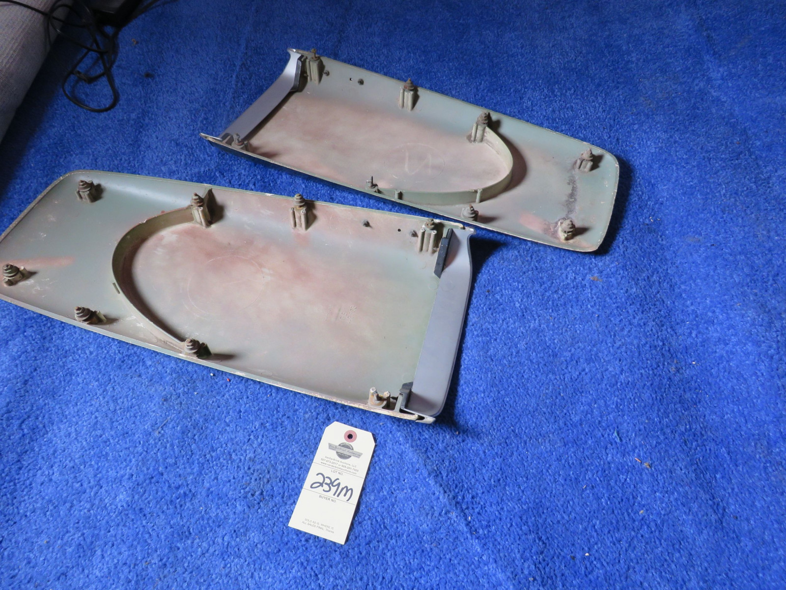 Lot 239M Original MOPAR 196972 A/B Body Twin Hood Scoops with 383