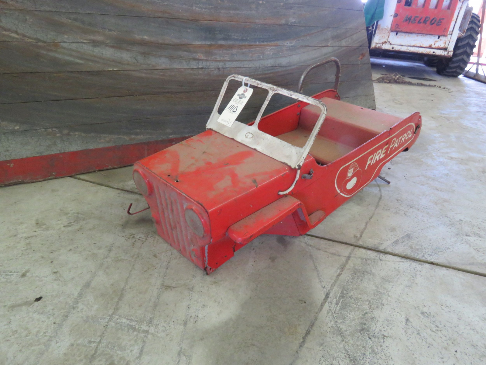 Lot 111D Murray Atkins Fire Chief Pedal Car for Restore VanderBrink