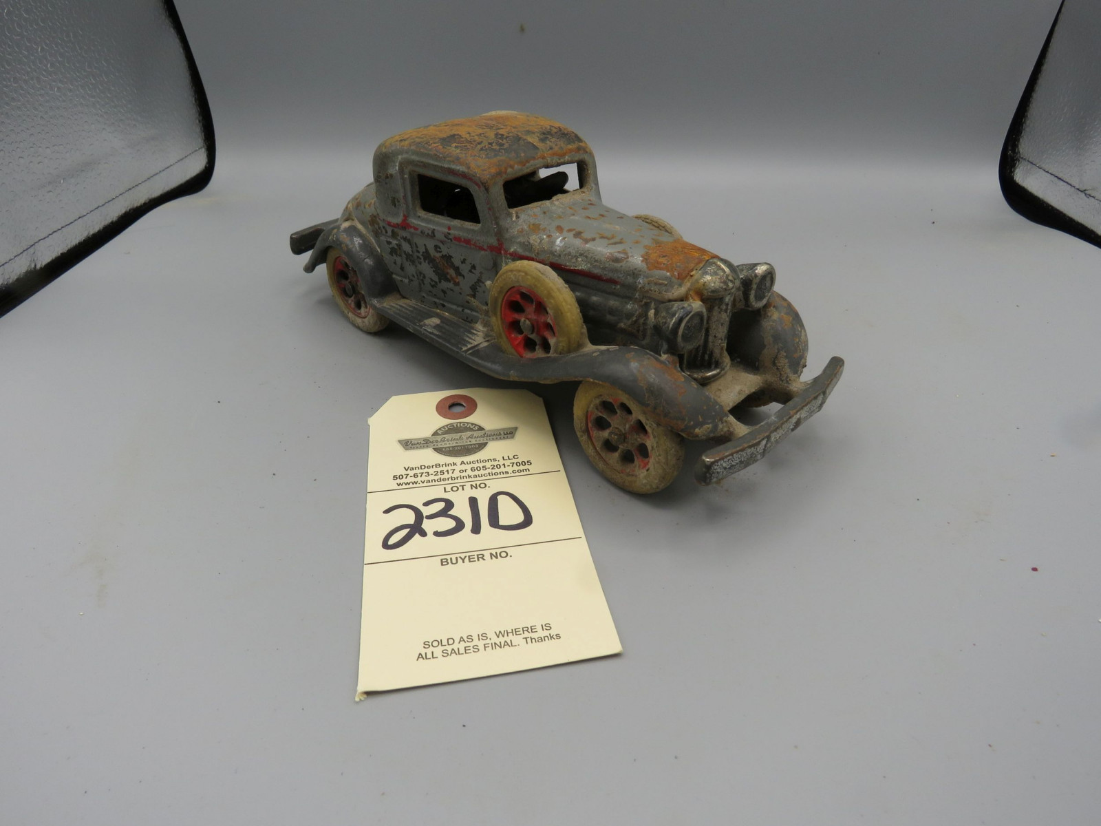 Lot 231D Vintage Cast Iron Car VanderBrink Auctions