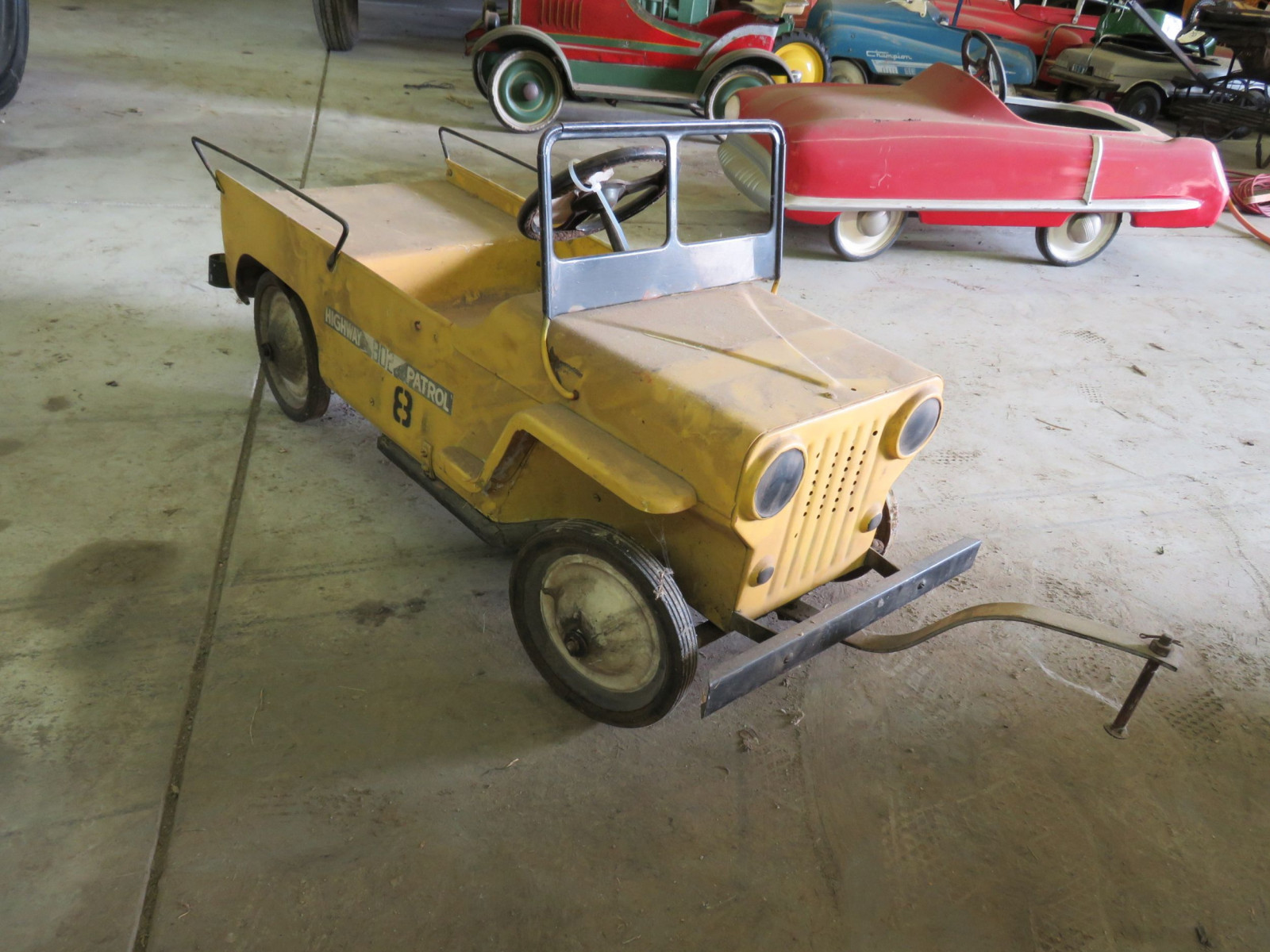 Lot 68D Vintage Murray 802 Highway Patrol Jeep Pedal Car