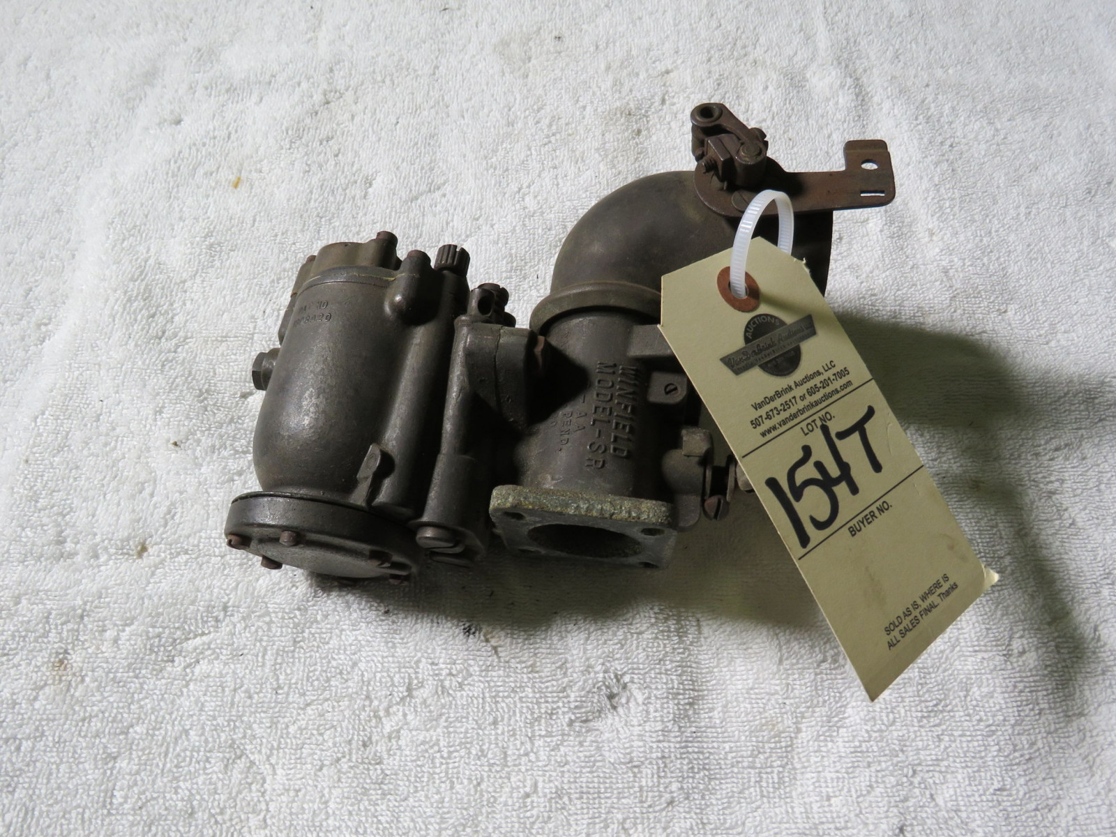 Lot 154T Winfield Model SR Carb VanderBrink Auctions