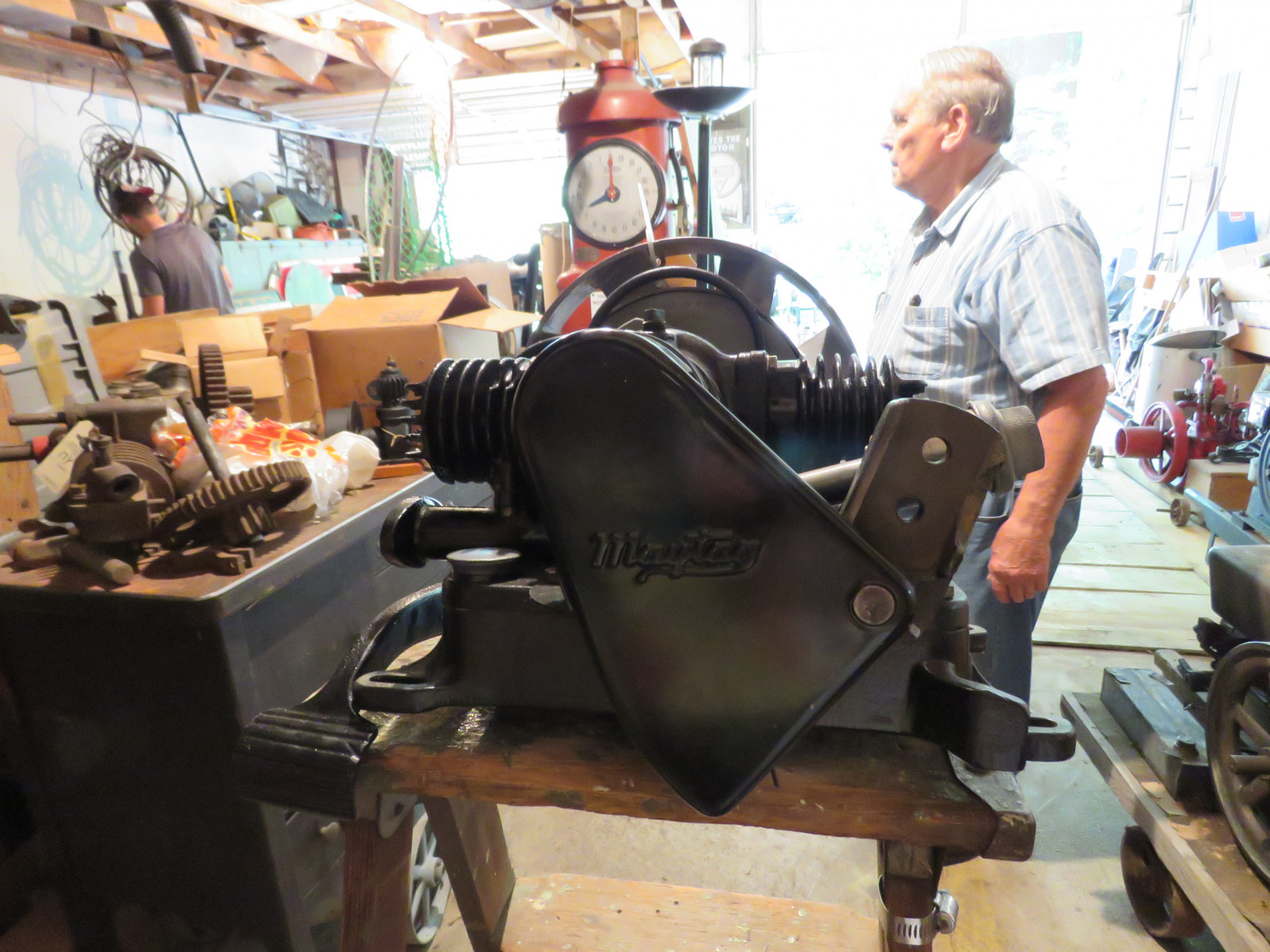 Lot 28Y Maytag 72 Twin Cylinder Stationary Gas Engine VanderBrink