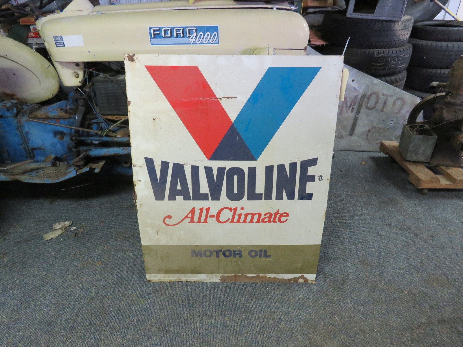 Lot 2008S Valvoline Painted Tin sign VanderBrink Auctions