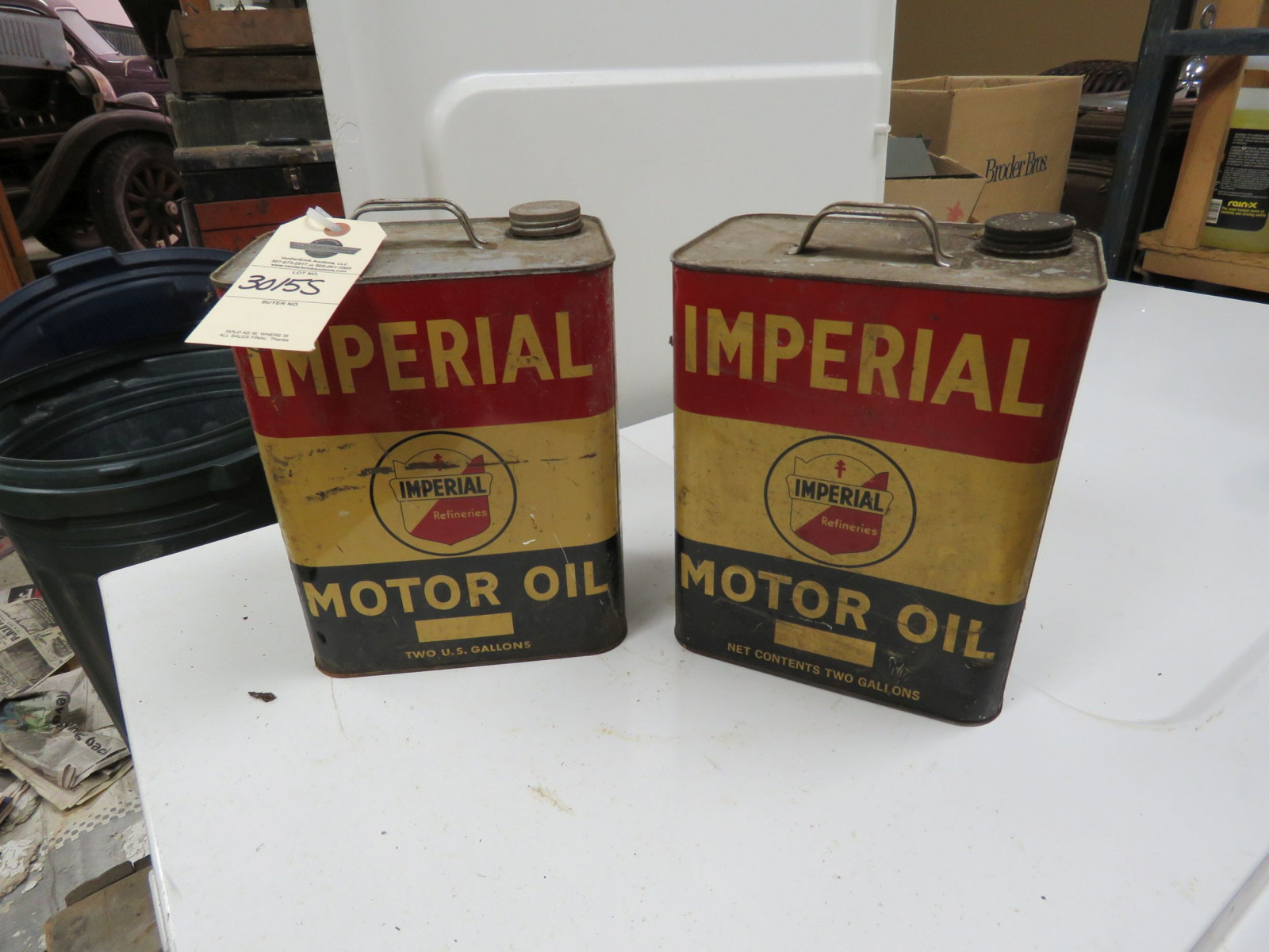 Lot 3015S 2 Imperial Oil Cans VanderBrink Auctions