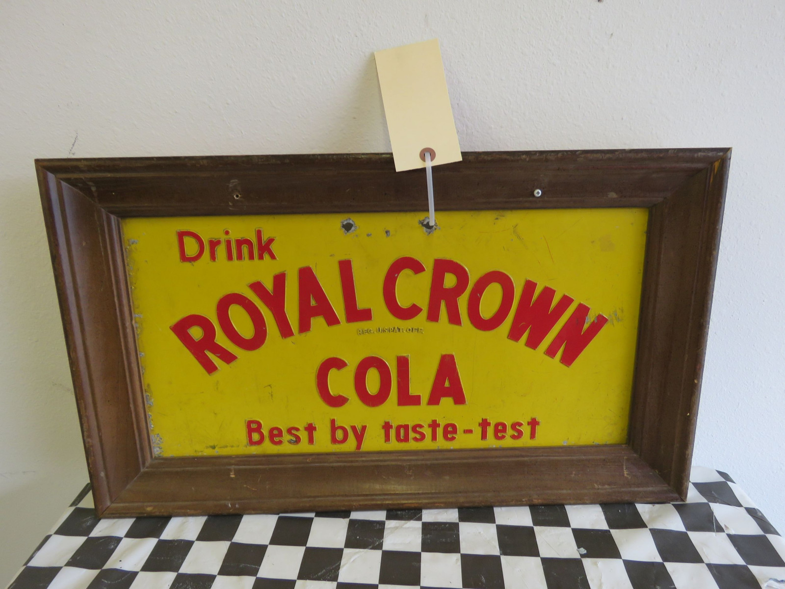 Lot 277L Drink Royal Crown Cola Framed Sign VanderBrink Auctions