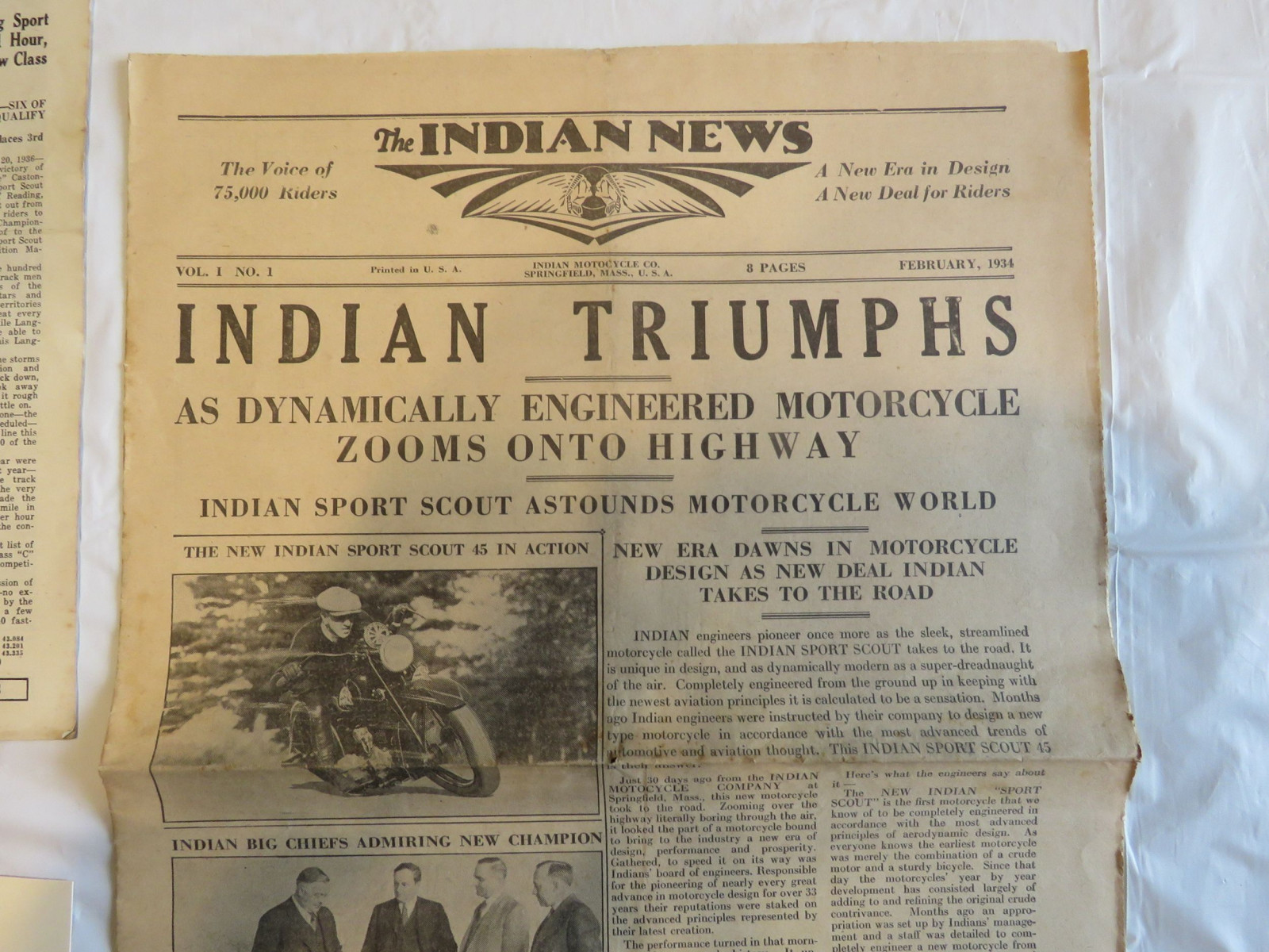 Lot 15W Lot of The Indian News Newspapers from 1934, 1936, & 1938