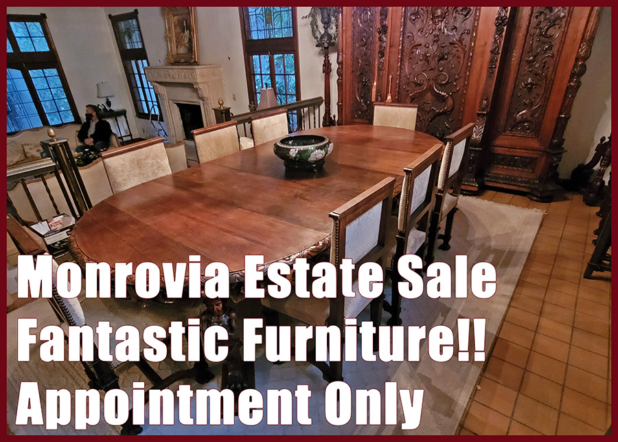 Magnificent Monrovia Estate Sale, Appointment Only! Vander Molen