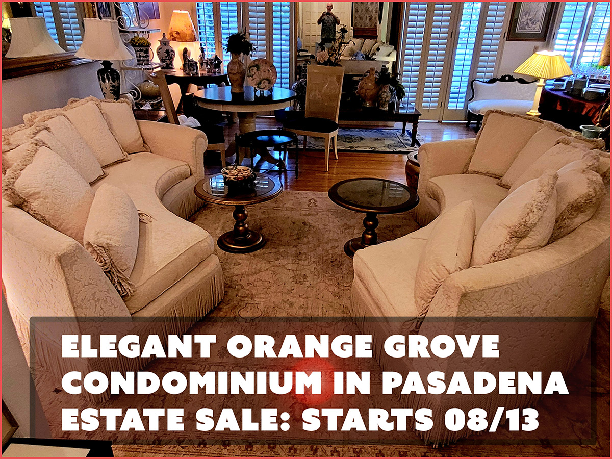 Elegant and HighEnd Estate Sale, Pasadena Orange Grove Condominium