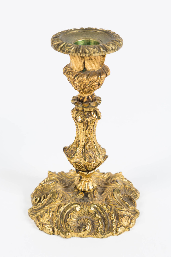 Gilded Bronze Antique Candle Holders for Sale VANDEUREN