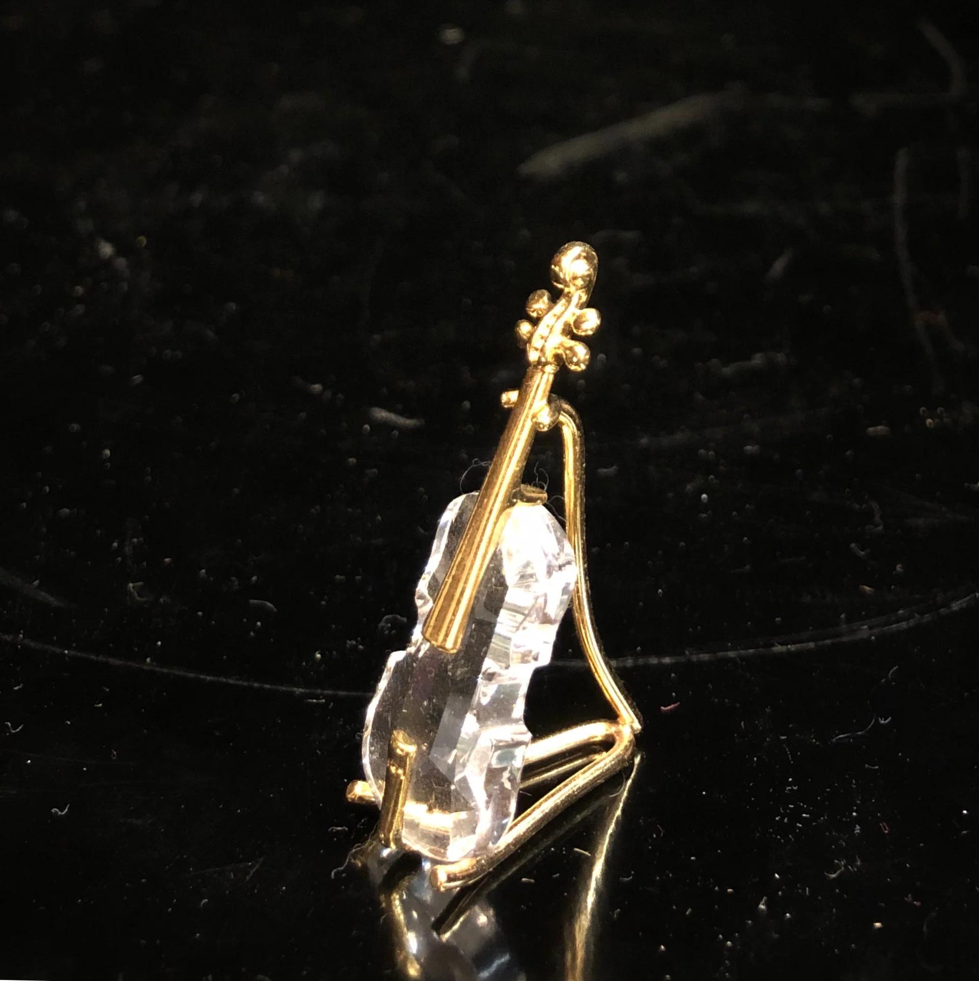 Swarovski Crystal Violin Elegancia Y Brillo En Un Instrumento único