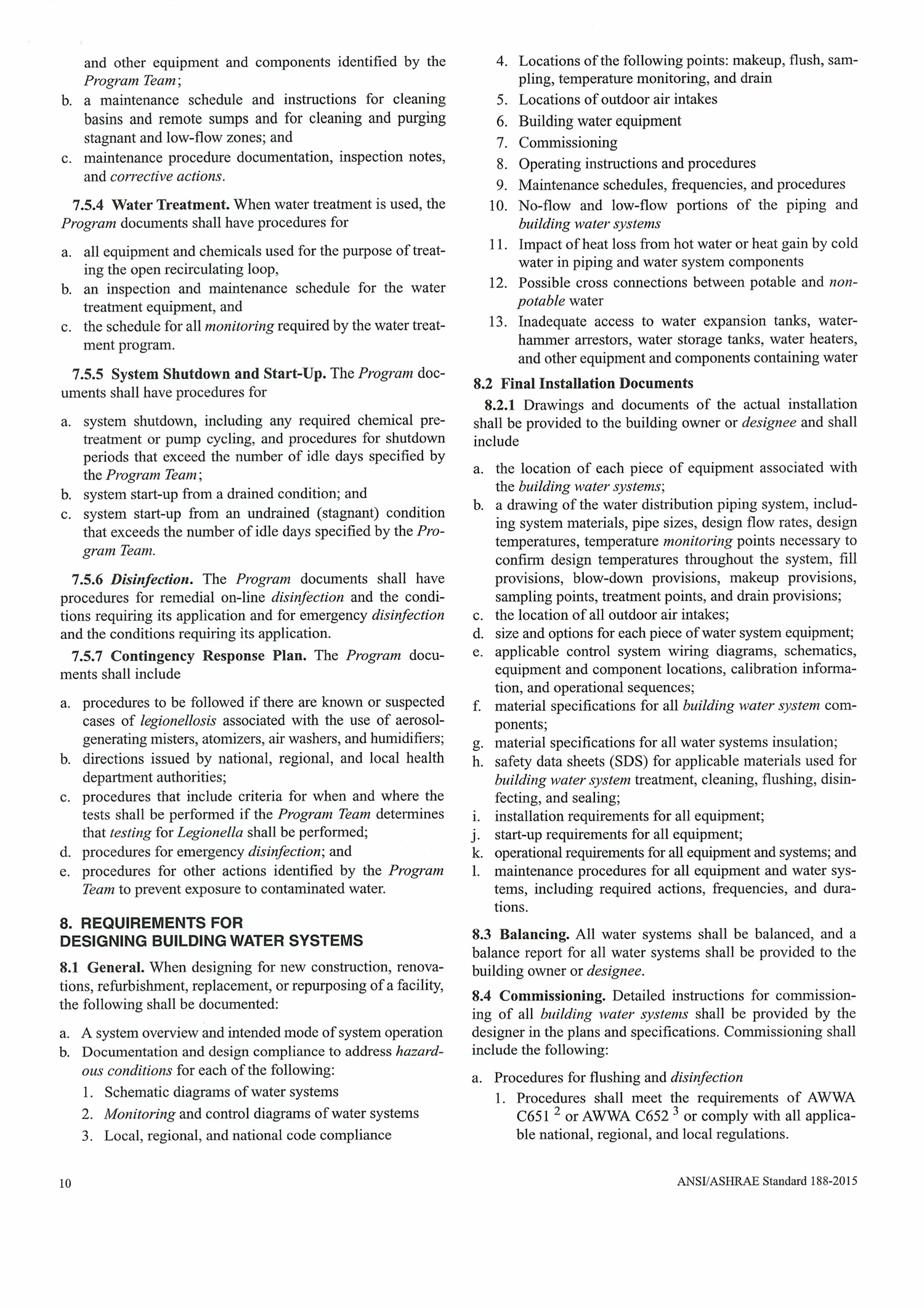 ASHRAE Standard Vanguard Industries Inc.