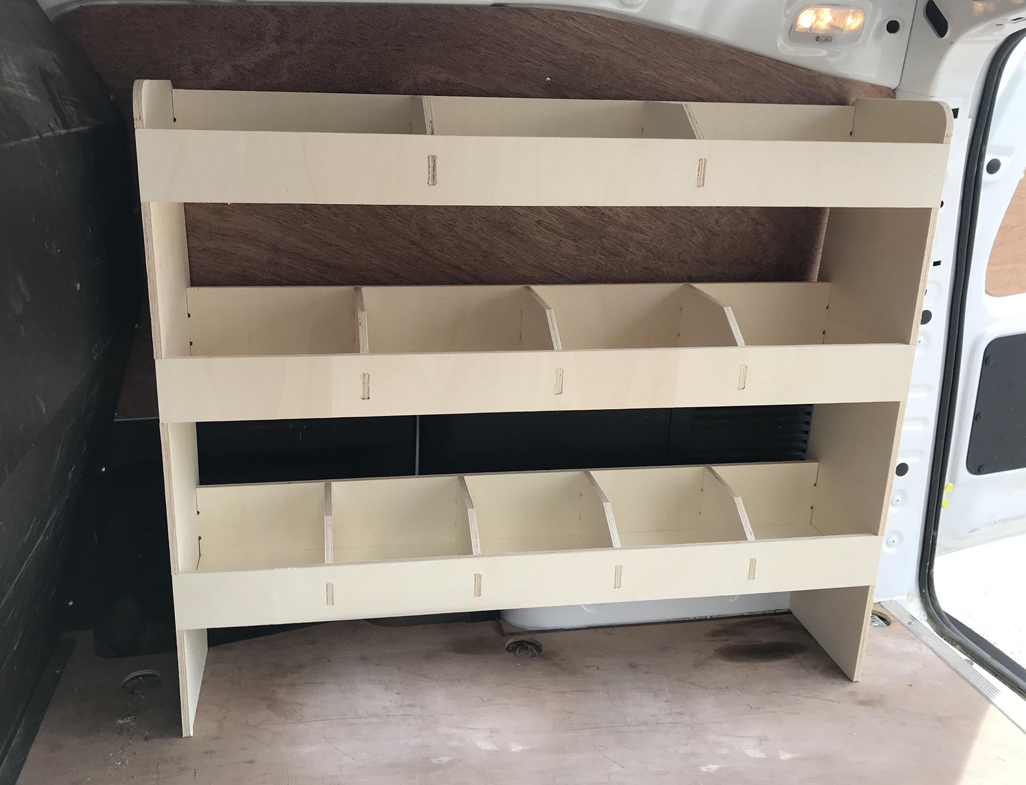 Plywood Van Racking CITROEN BERLINGO L1 2008201 Near Side Flat pack