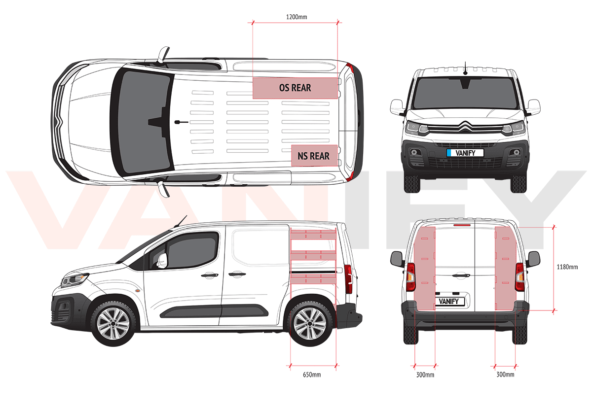 Citroen Berlingo 2019+ Van racking shelving. Free next day UK delivery.
