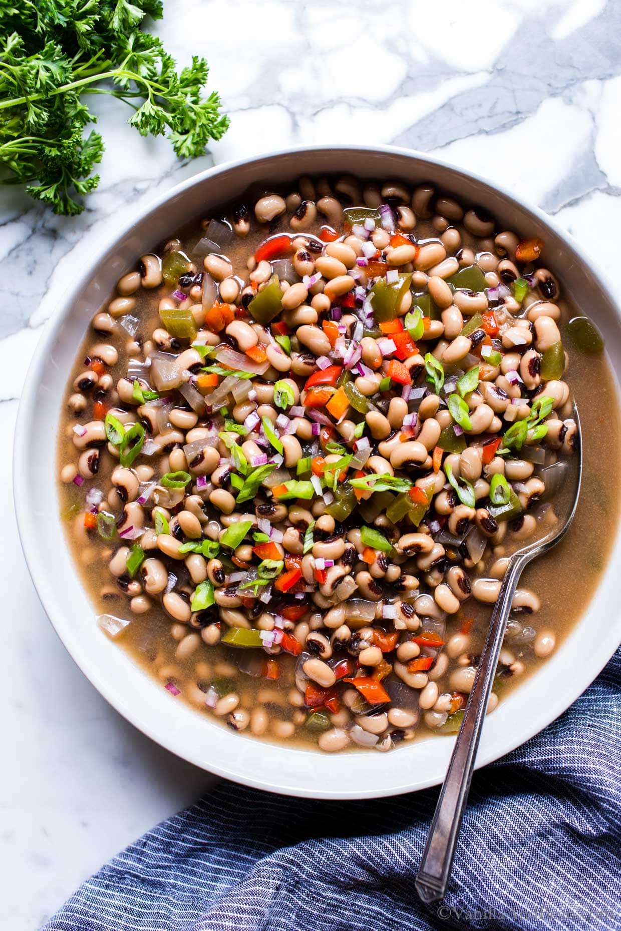 Slow Cooked Vegetarian BlackEyed Peas Vanilla And Bean