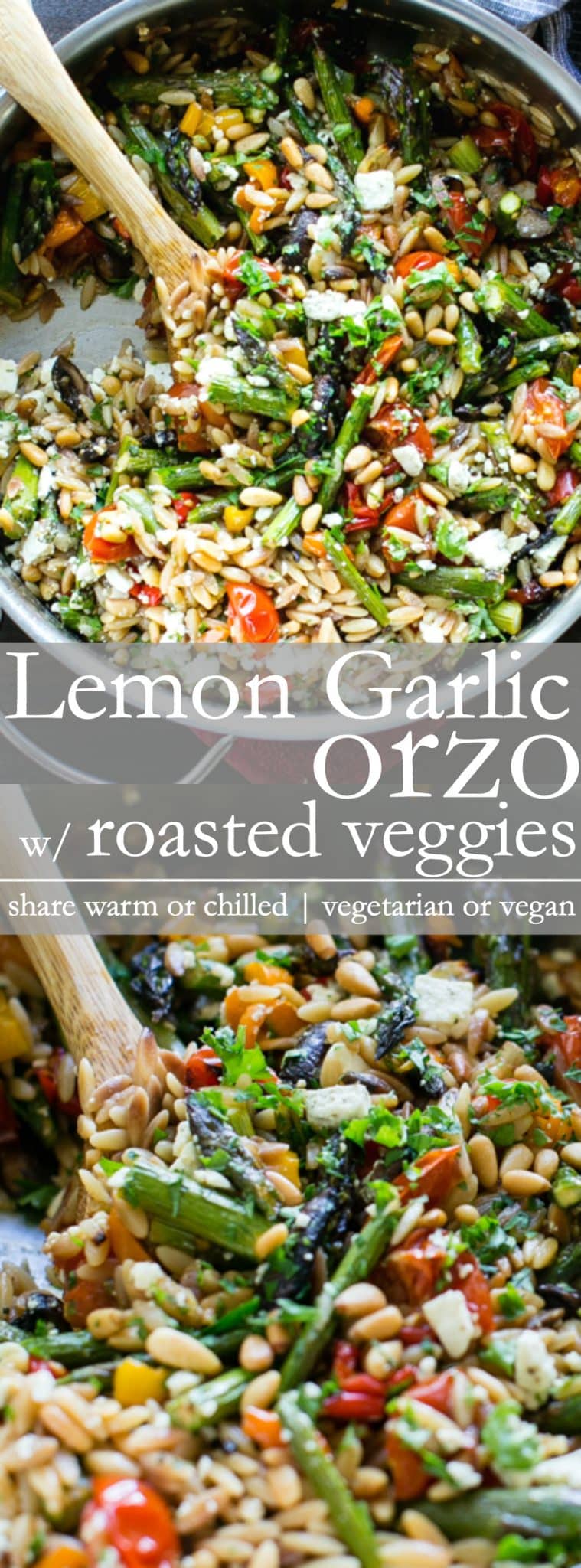 Lemon Garlic Orzo with Roasted Vegetables Vanilla And Bean