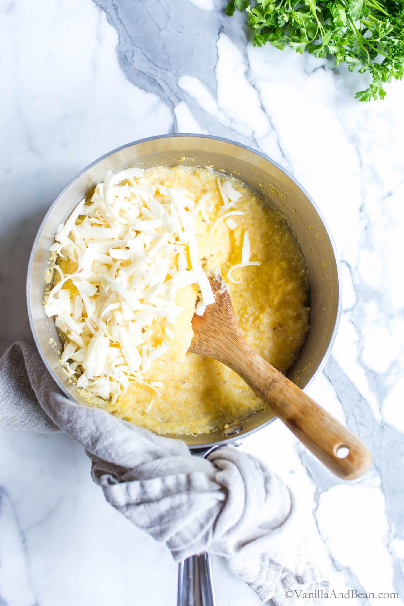 Black Eyed Peas with Smoky Collards and Cheesy Grits Vanilla And Bean