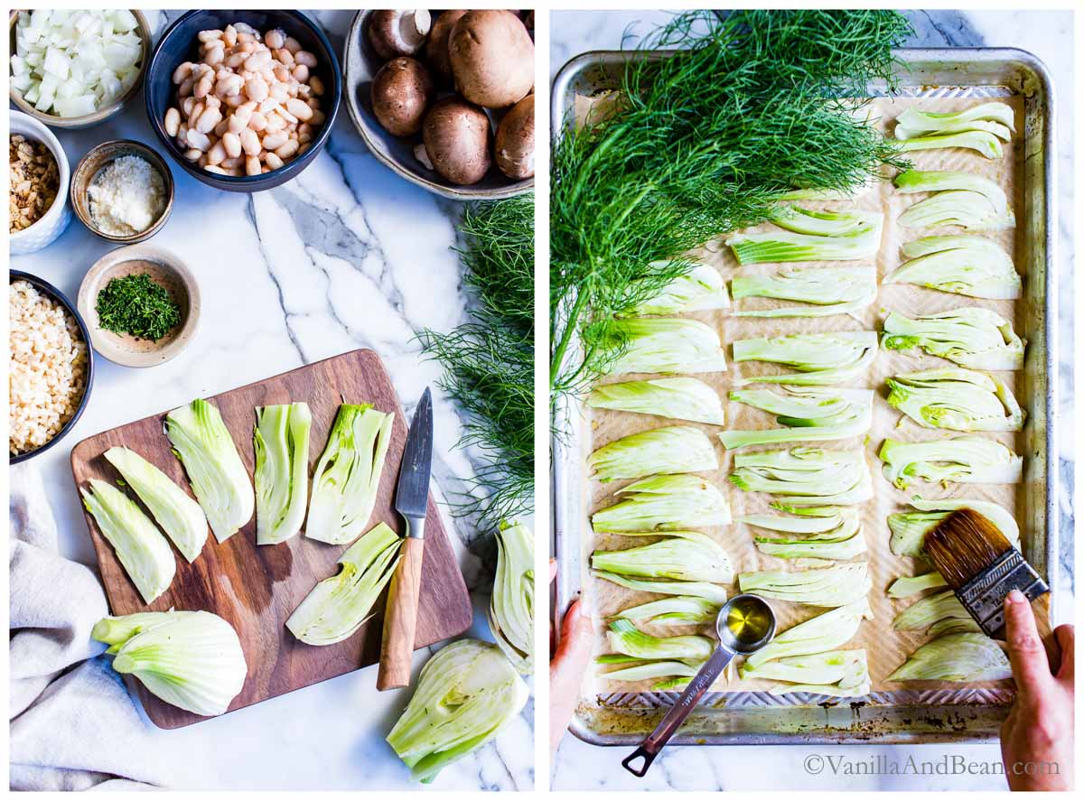 Roasted Fennel, Mushroom and White Bean Brown Rice Gratin Vanilla And