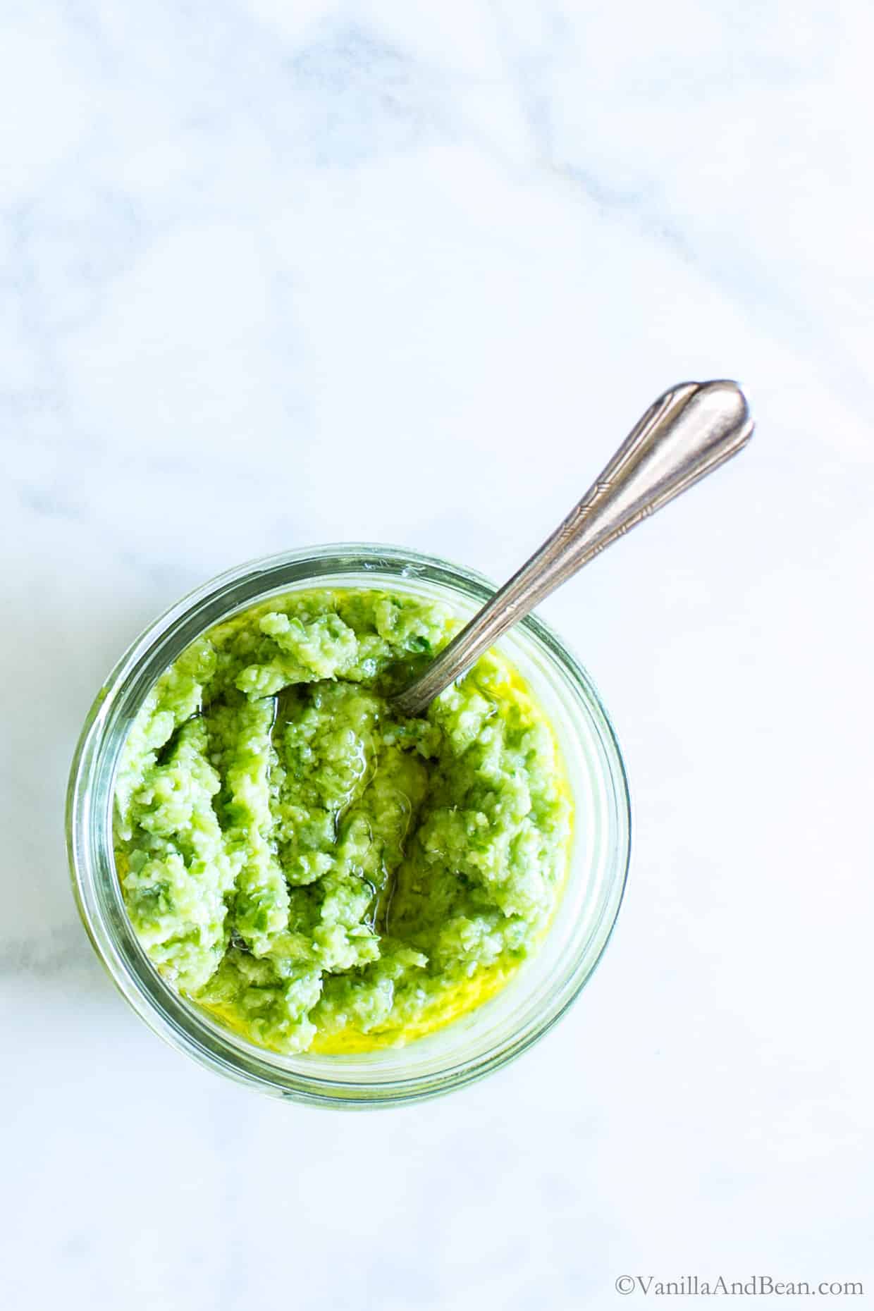 Garlic Scape Pesto Vanilla And Bean