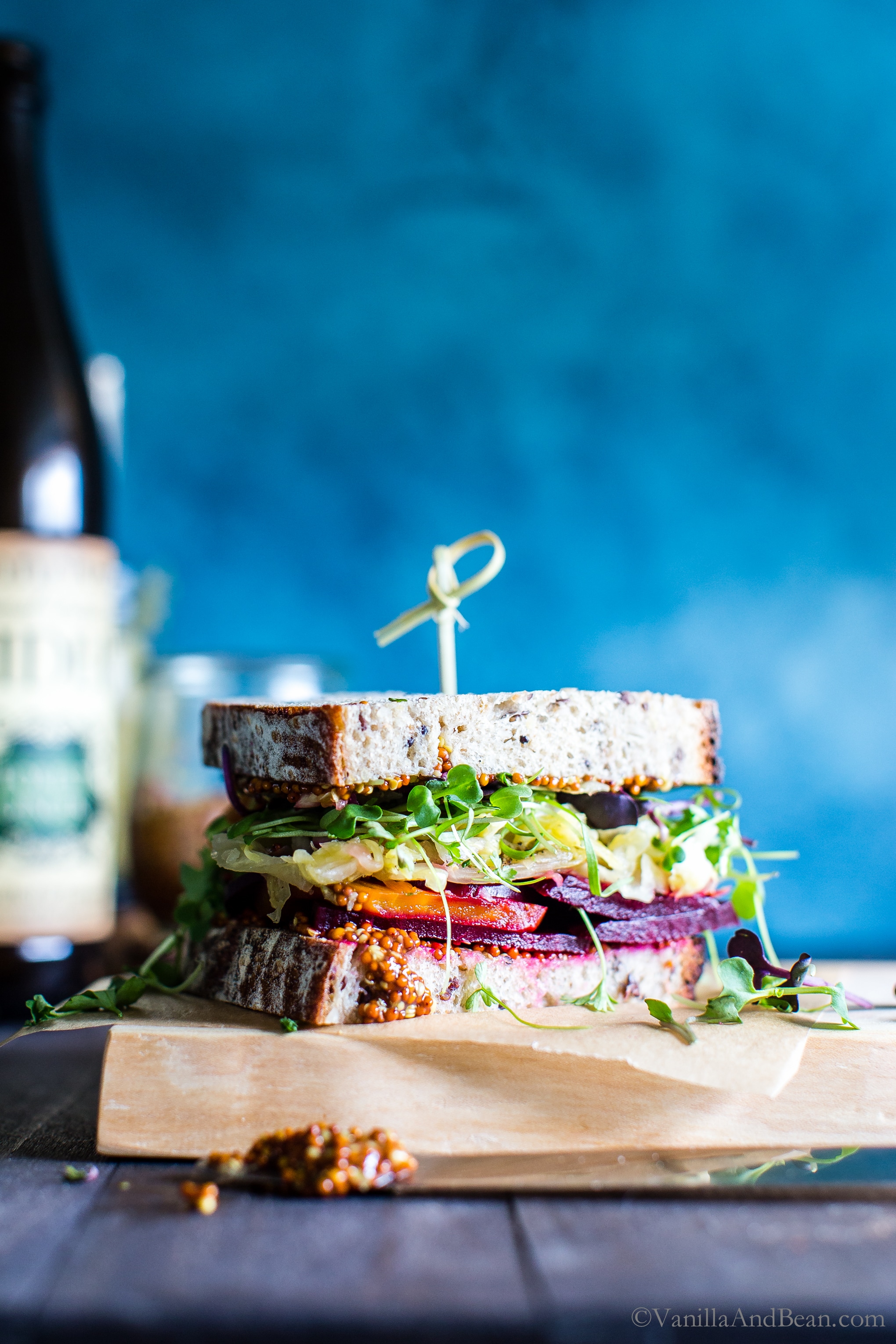 Roasted Beet and Sauerkraut Sandwich Vanilla And Bean