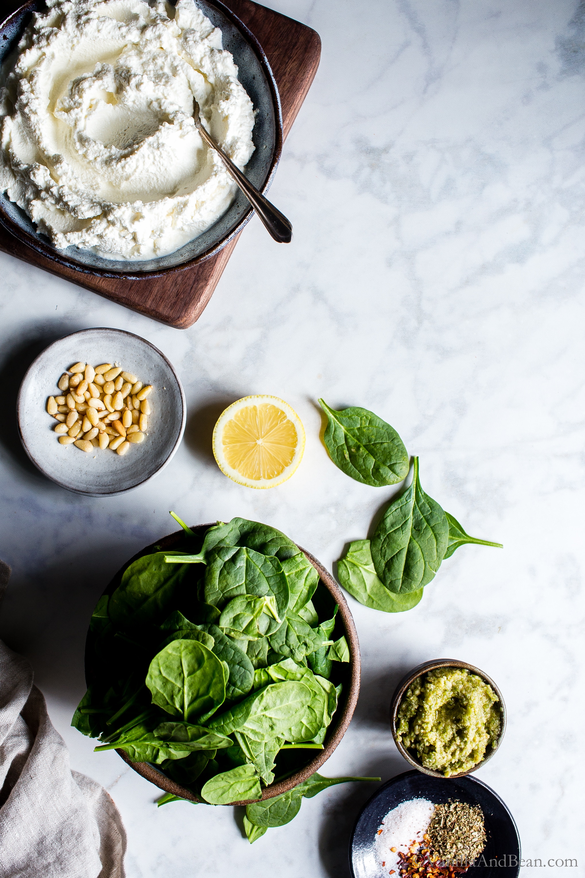 10 Minute PestoSpinach Whipped Ricotta Dip