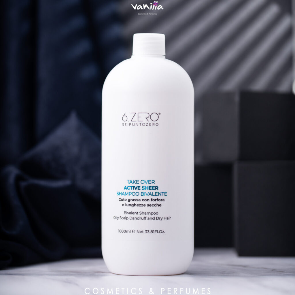 6Zero Double action shampoo for oily scalps, with dandruff and dry hair