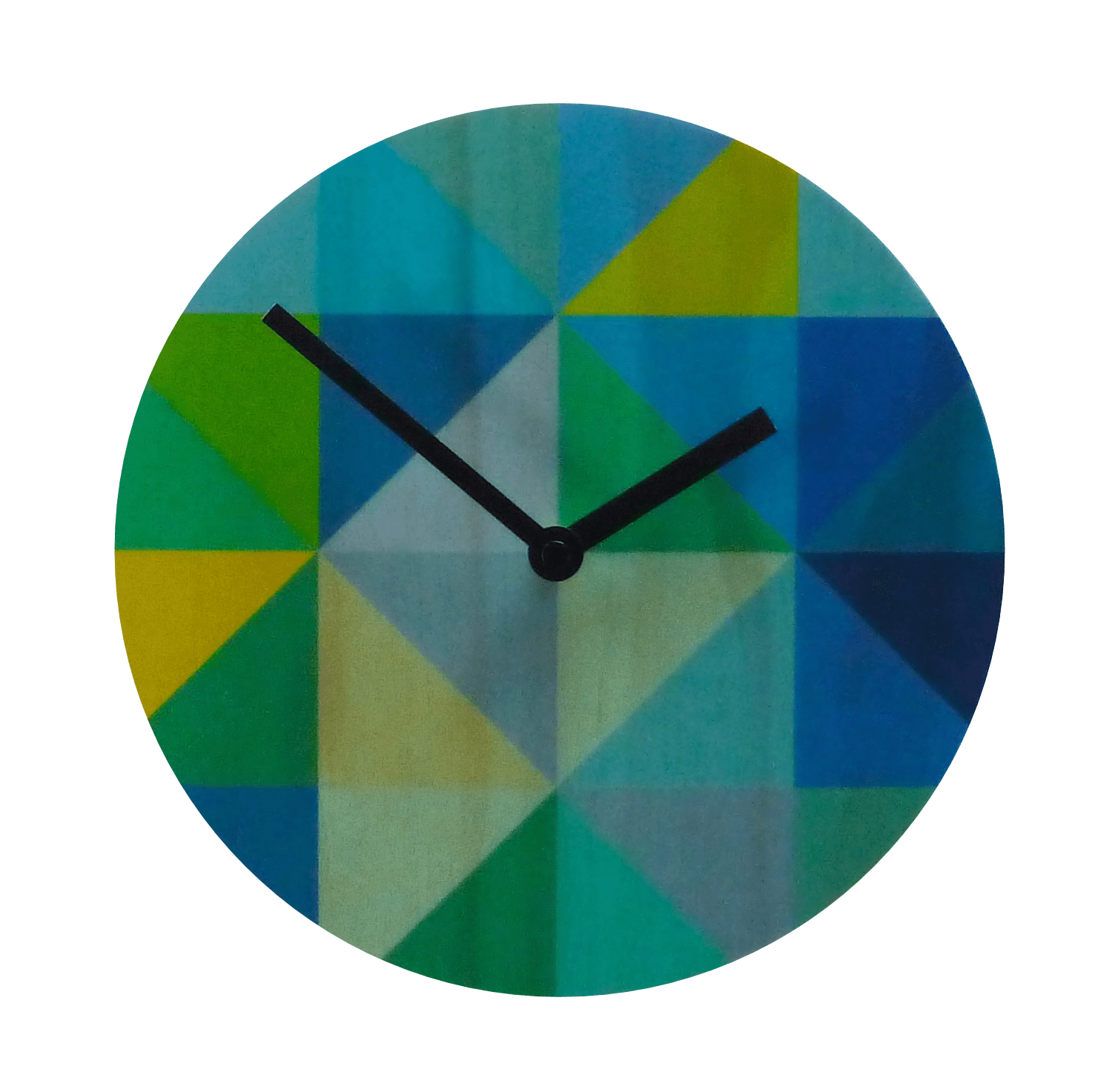 Grid Blue Green Wall Clock Vanilla Design Store