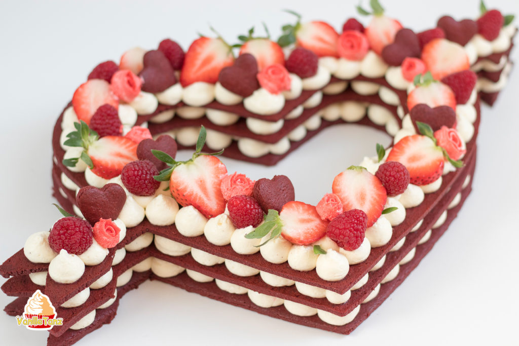 Trend Cake 2018 Cream Tarte, Number Cake Valentinstag Edition