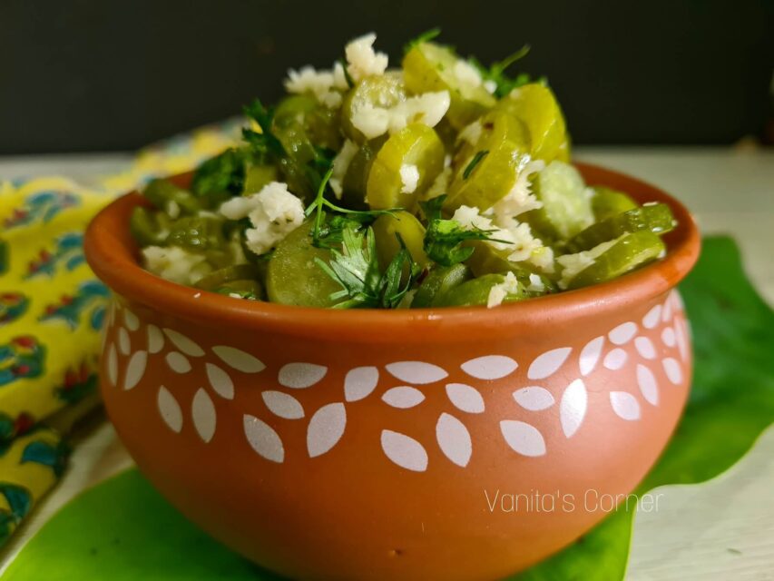 Satvik Ivy gourd sabzi No oil, no oniongarlic tindora sabzi Vanita