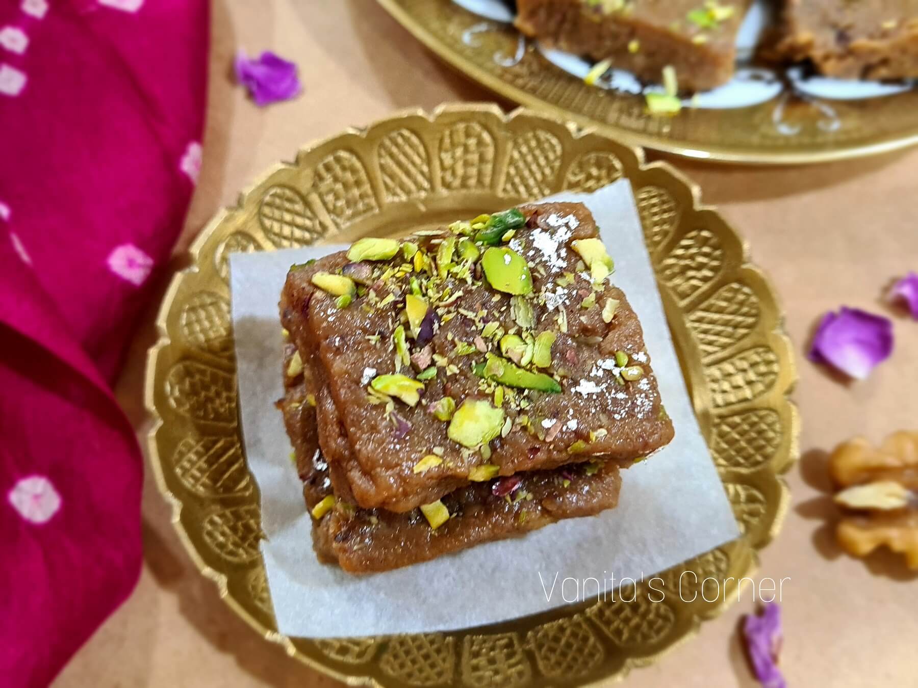 Walnut Halwa Walnut Halwa with jaggery Akhrot Halwa Vanita's Corner