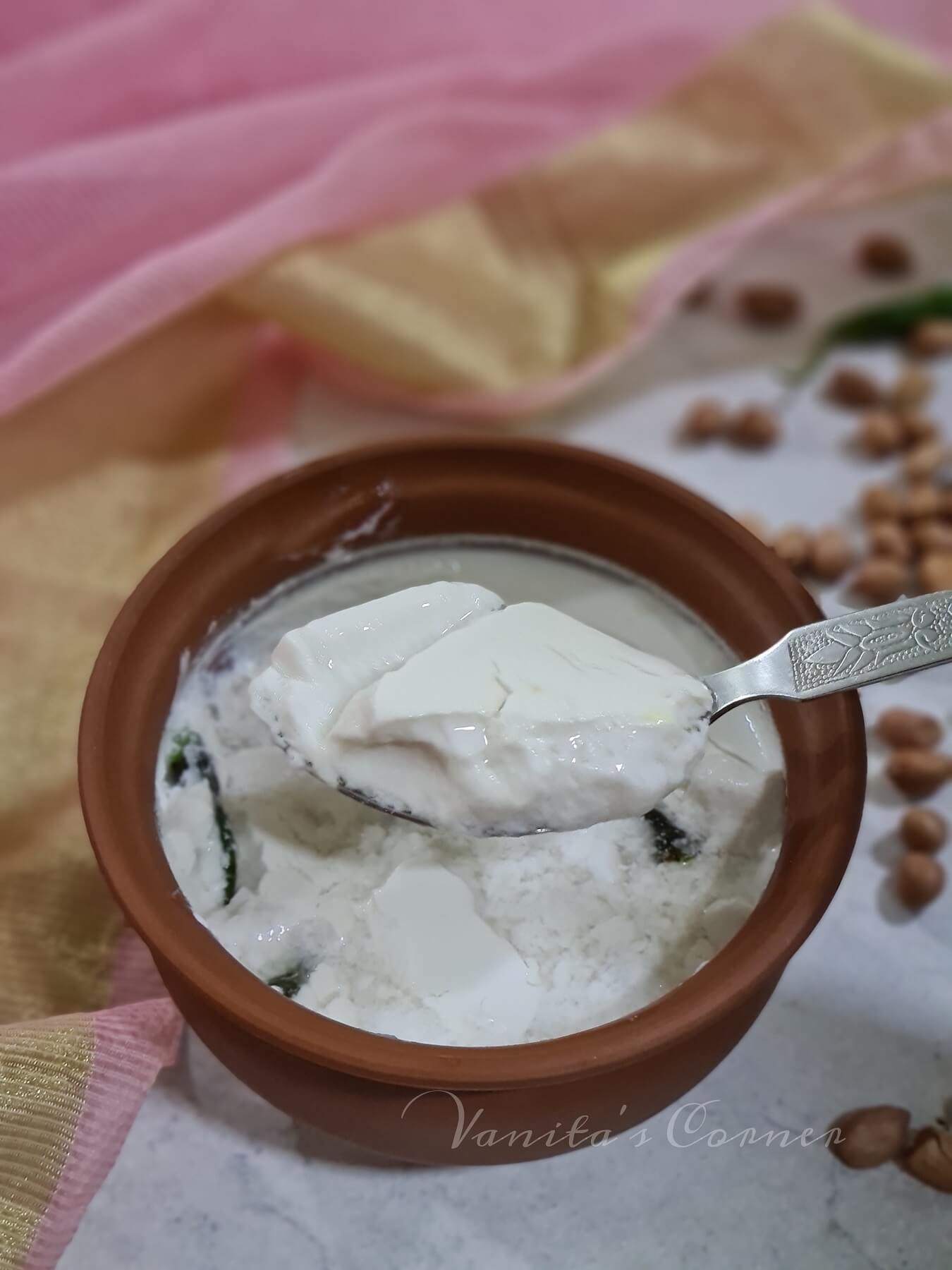 Peanut Curd Vegan Curd Nondairy curd Peanut milk curd Vanita's