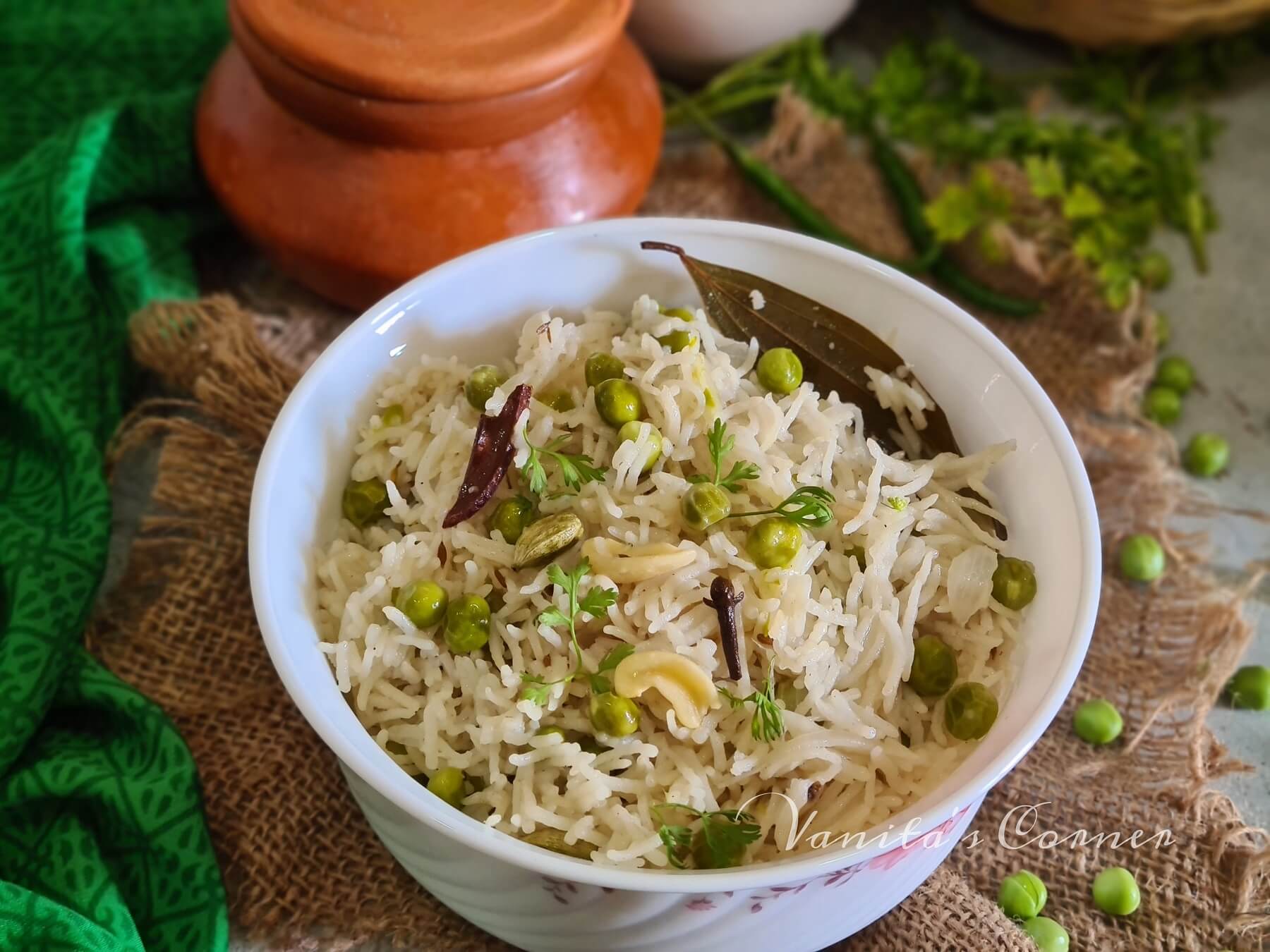 Peas Pulao Indian Recipe