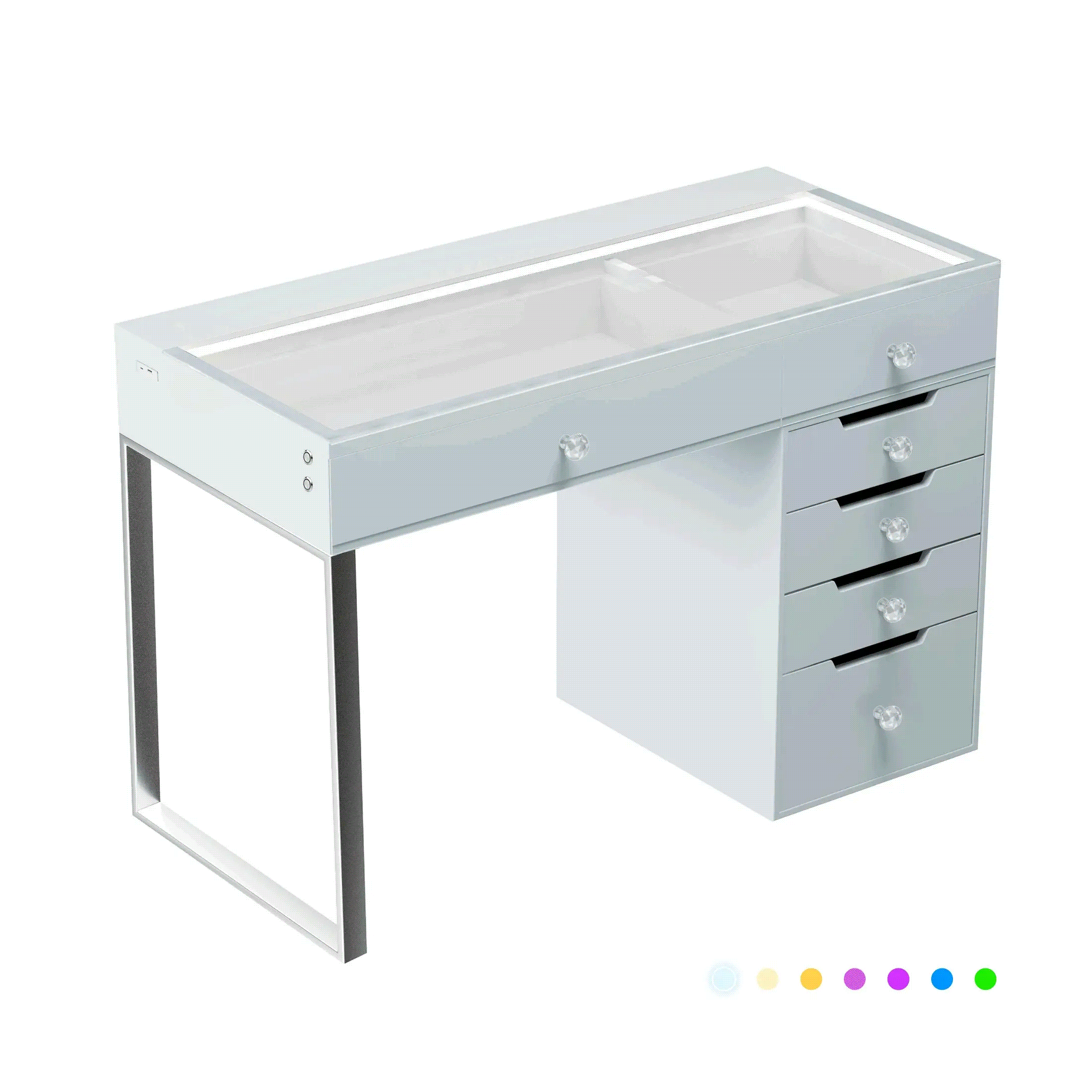 VANITII Diana Vanity Desk Vanity Desk With Mirror Vanity Desks