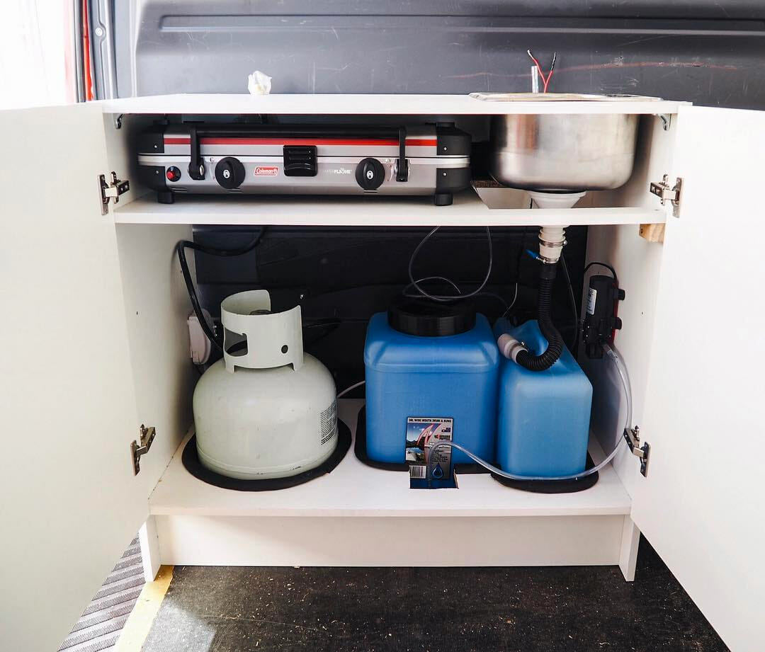 Secure your water tanks and Propane Tanks Van Living 101