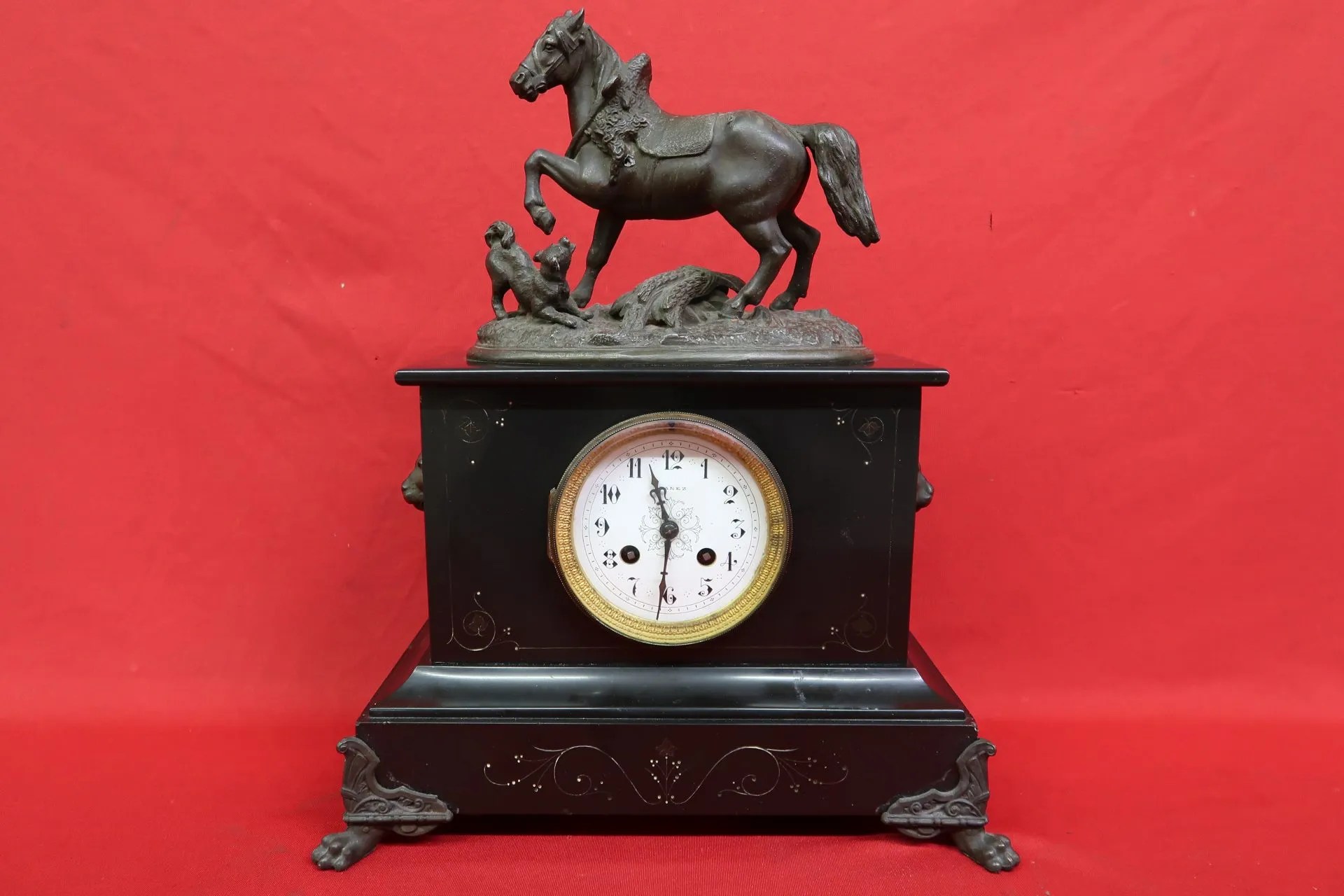 Lot 43 French L. Marti Bronze Horse Clock Van Metre Auction