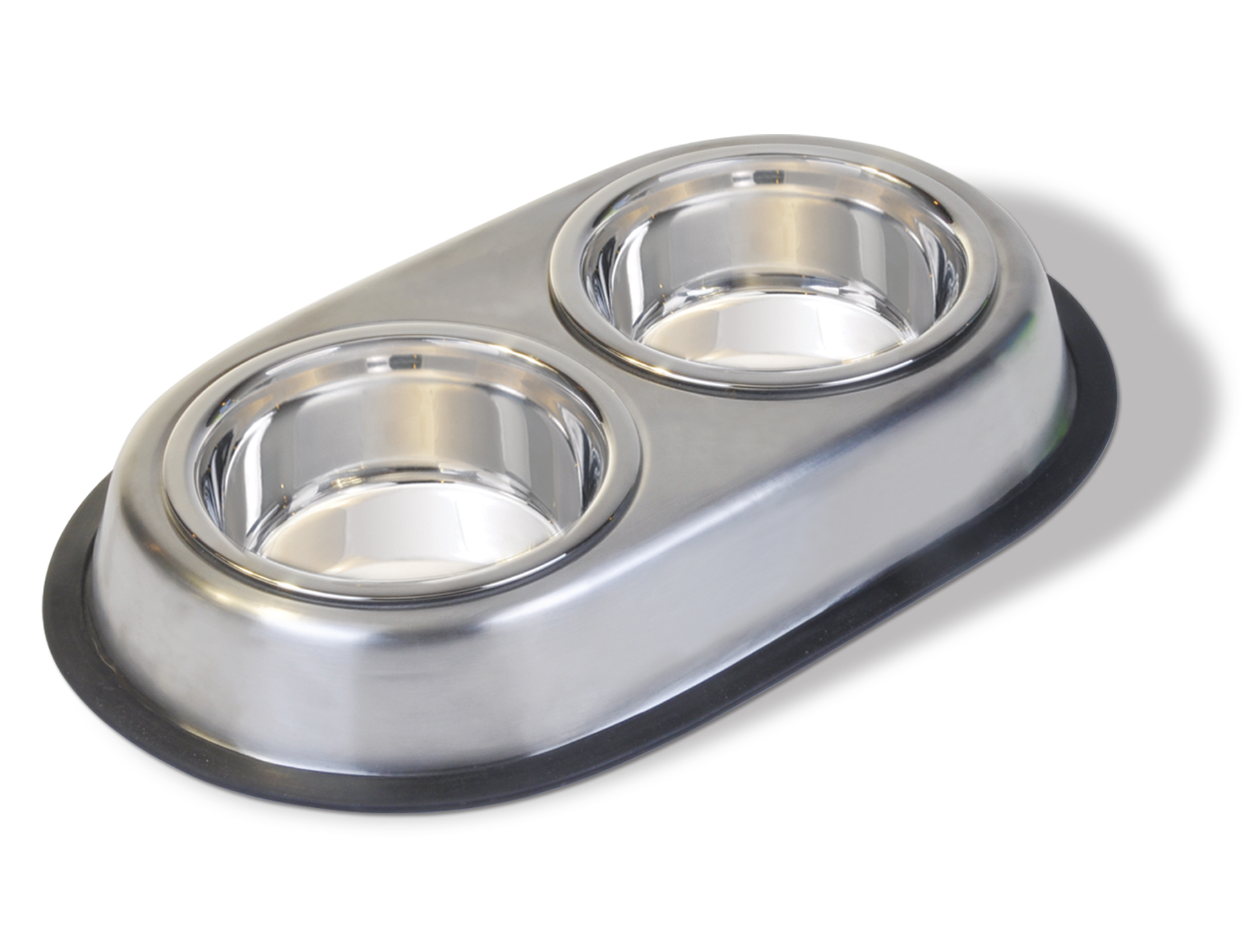 Heavyweight Stainless Steel Double Dish (product) Van Ness Pets