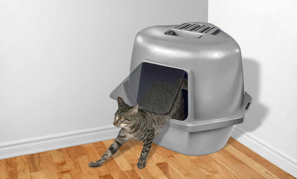 Corner Enclosed Cat Pan (product) Van Ness Pets