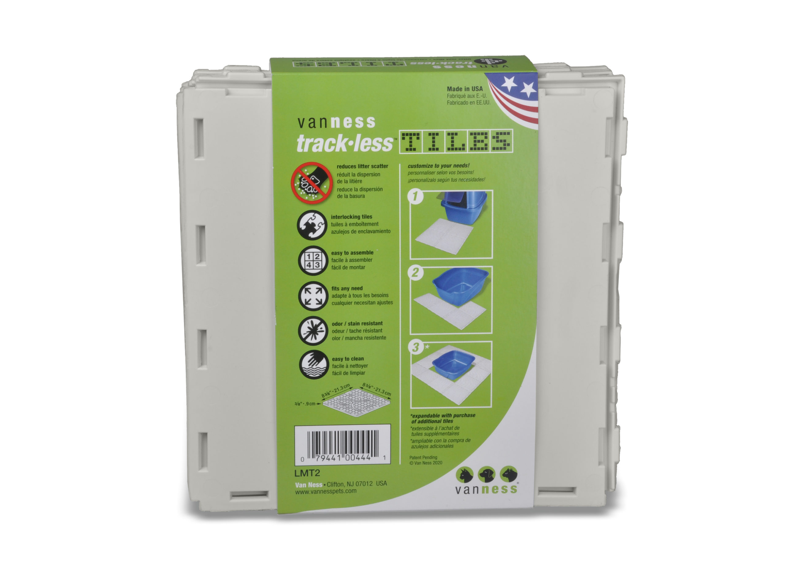 Trackless Litter Mat Tiles Van Ness Pets