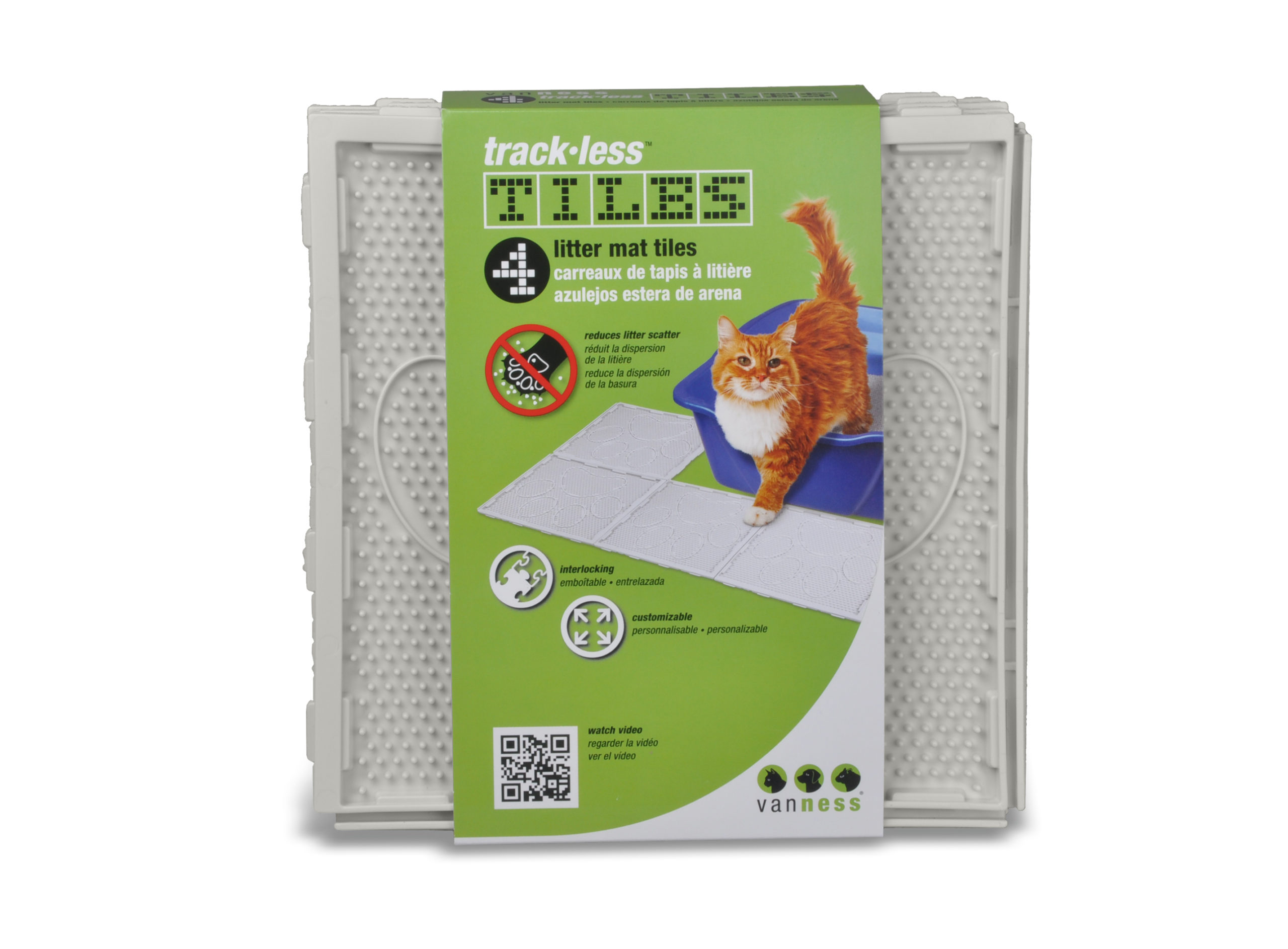 Trackless Litter Mat Tiles Van Ness Pets