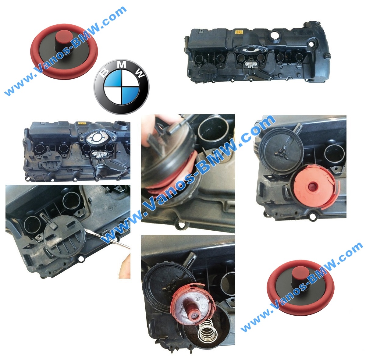 BMW 11127552281 Valve Cover N51, N52, N52N, N52K crankcase vent valve Vanos BMW Disa BMW