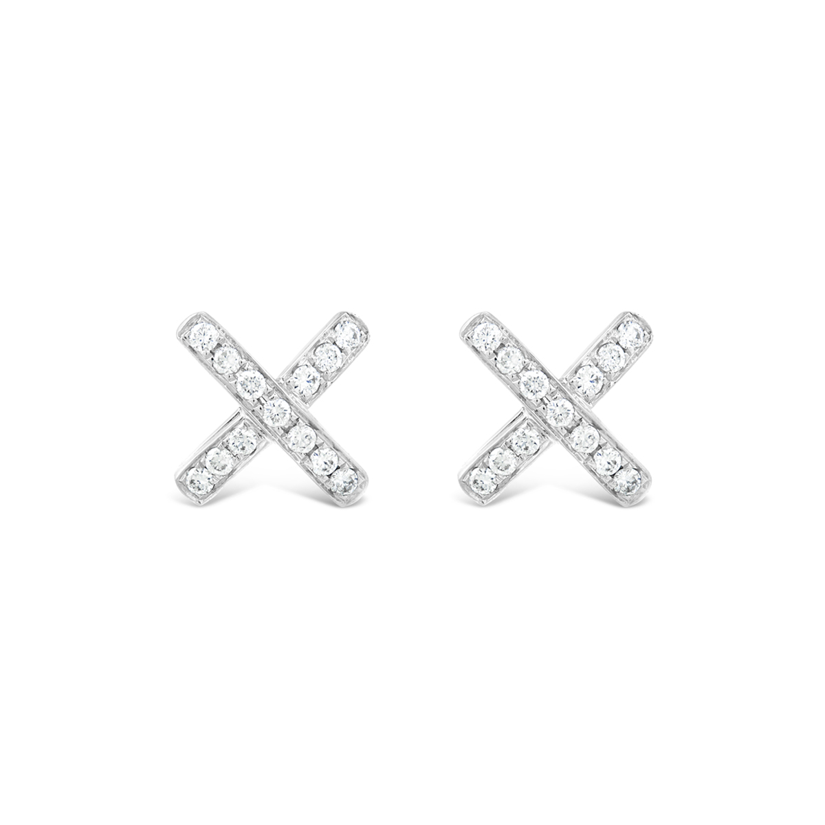 Diamond X Earrings Van Peterson London