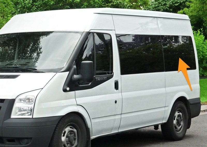 Ford Transit (LWB) Full Set Of Privacy Tinted Windows (Free Bonding Kit