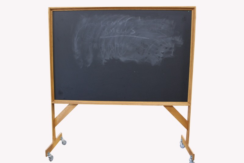 board chalkboard 1 side blackboard 1 side cork rolling wood brown