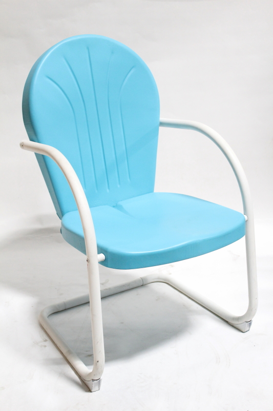 chair misc vintage shell back retro patio garden motel rounded arms