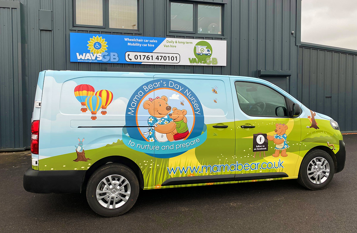 Bright new vans for Mama Bears! VansGB Van hire