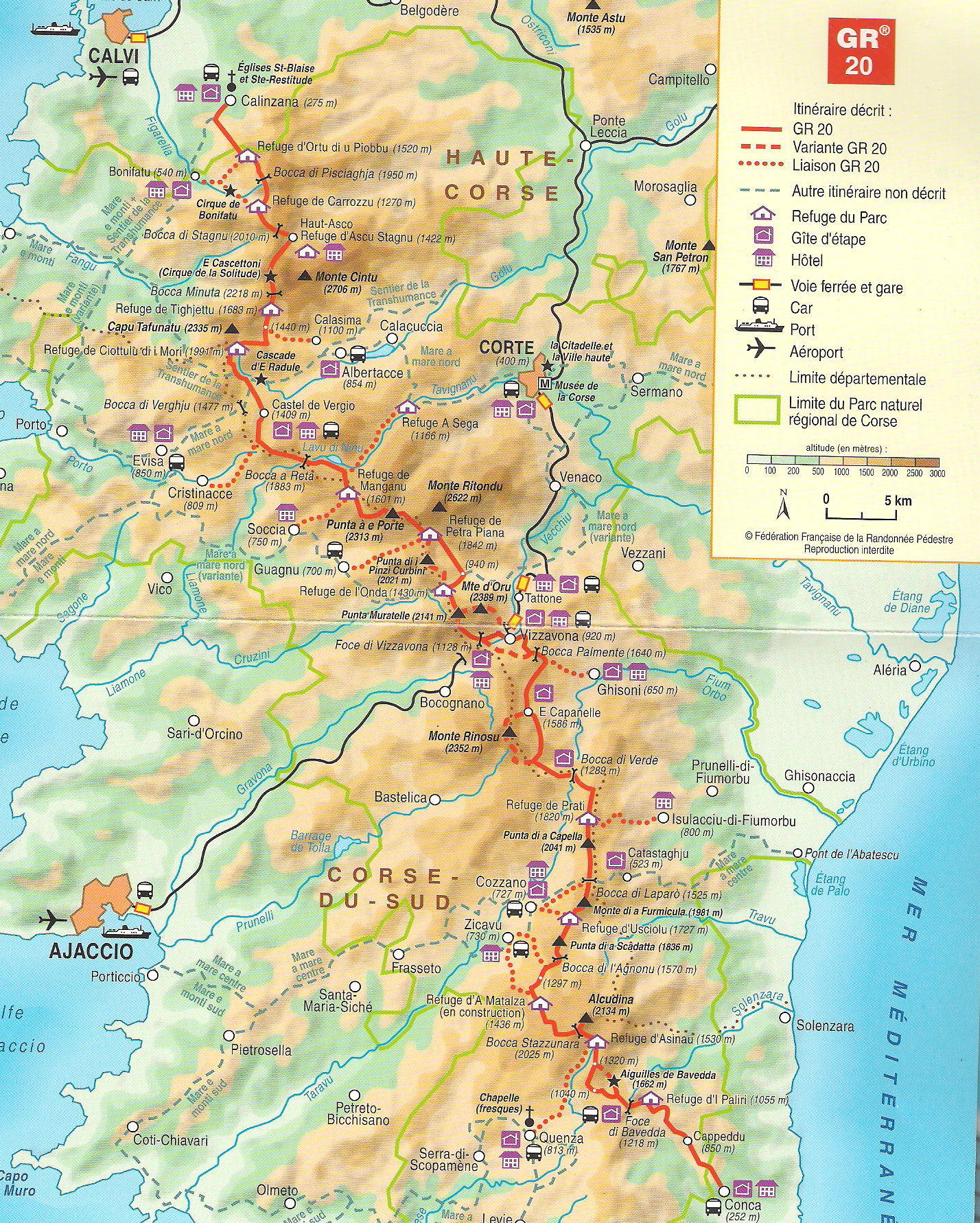 Corsica Kaart Europa Free Corsica 2016 GR20 from South to North standard & guided version 14 days