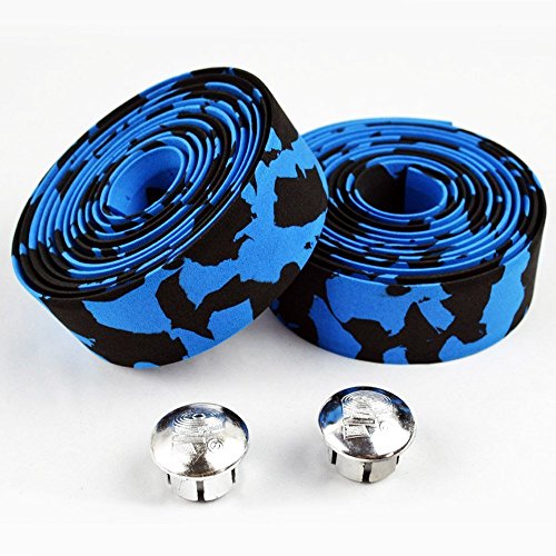 TOPCABIN Camouflage Series Comfort GEL Road Bike Handlebar Tape Bike Bar Tape with Reflective