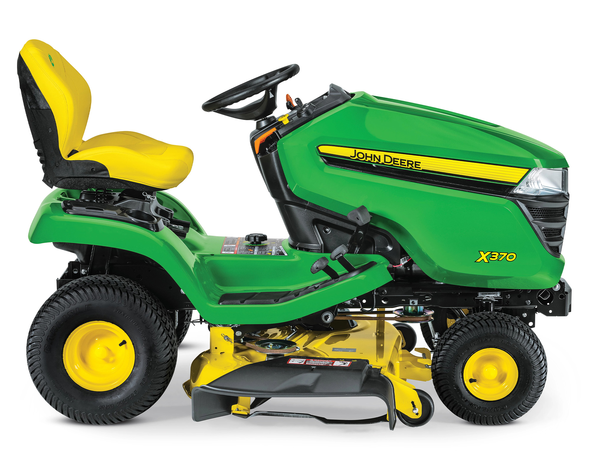 John Deere X370 Lawn Tractor, 42in. Deck Van Wall Equipment