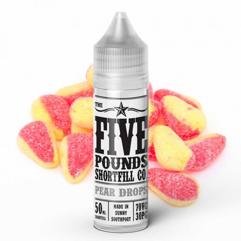 Pear Drops Five Pound Vaping Shortfill + Free Nic Shot Vapable