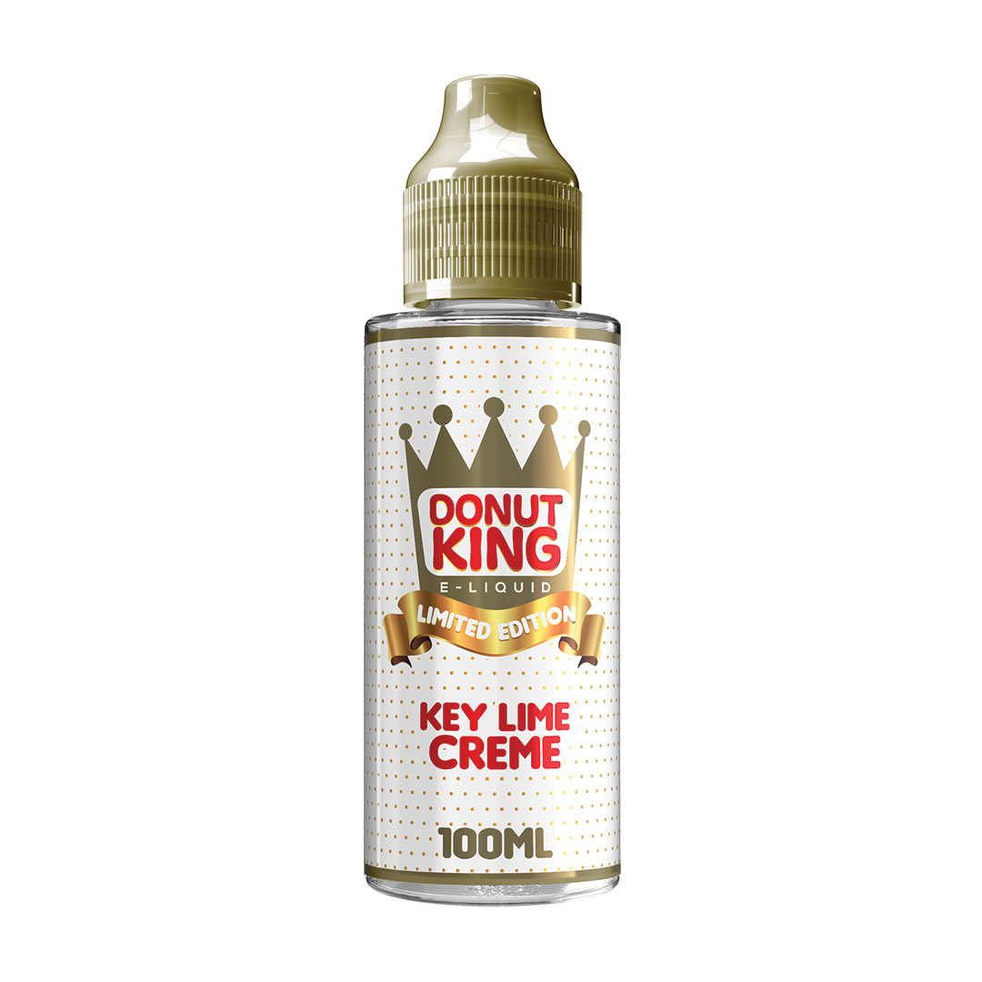 Key Lime Crème Limited Edition Shortfill by Donut King 100ml With 2 Free Nicotine Shots Vapable